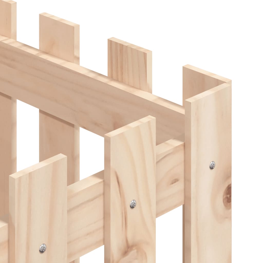 Fioriera Giardino Design a Recinzione 40x40x40 cm Massello Pino 832447