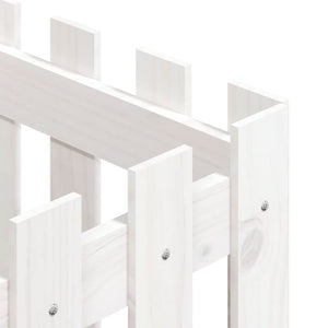 Fioriera Giardino a Recinzione Bianco 40x40x40 cm Massello Pino 832448