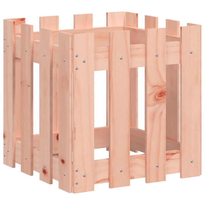 Fioriera Giardino Design Recinzione-Vaso da Esterno-Contenitore per Piante 40x40x40cm Massello Douglas