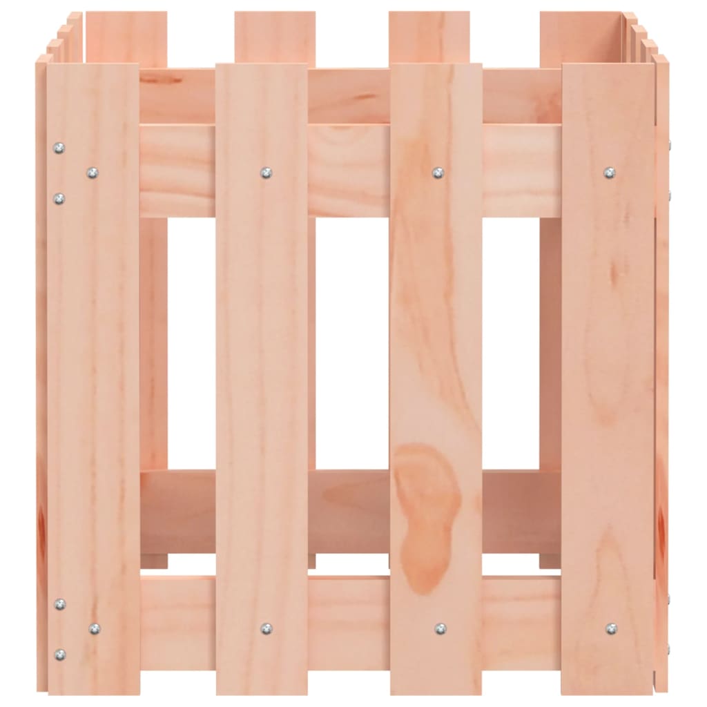 Fioriera Giardino Design Recinzione-Vaso da Esterno-Contenitore per Piante 40x40x40cm Massello Douglas