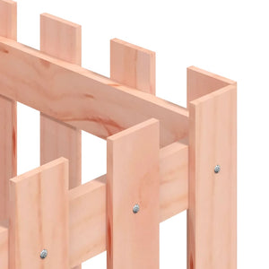 Vassoio per fioriera aiuola rialzata piante fiori terrazza giardino con recinzione design 40 x 40 x 40 cm Douglas marrone massiccio 02_0038092