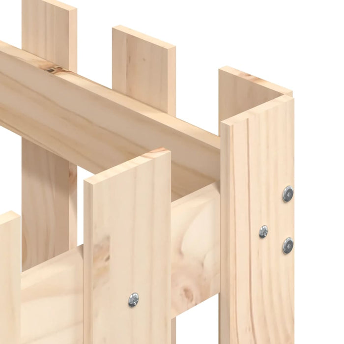 Vaso per fioriera aiuola rialzata piante fiori terrazza giardino con recinzione design 50 x 50 x 50 cm pino massiccio marrone 02_0038099