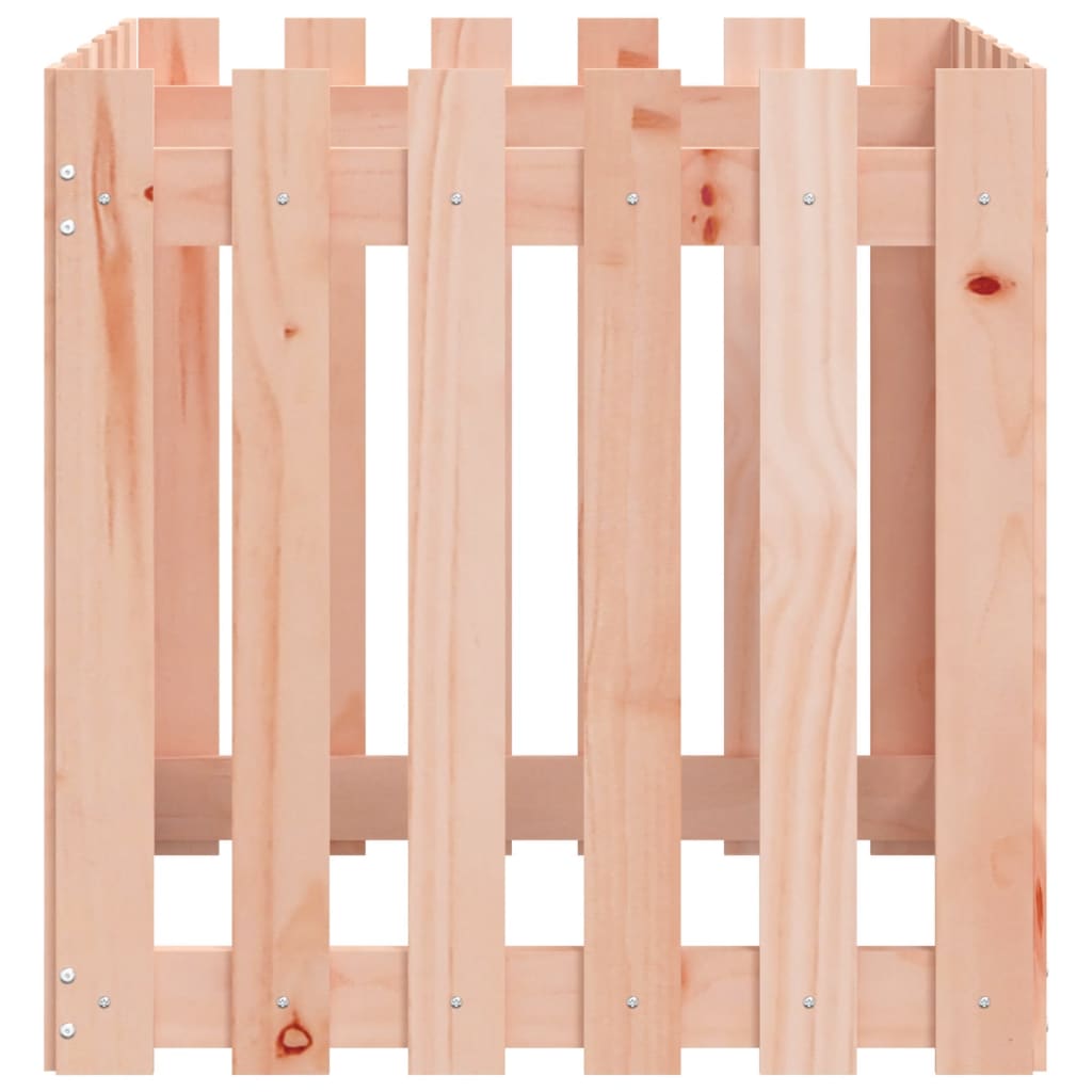 Fioriera Giardino Design Recinzione-Vaso da Esterno-Contenitore per Piante 60x60x60cm Massello Douglas