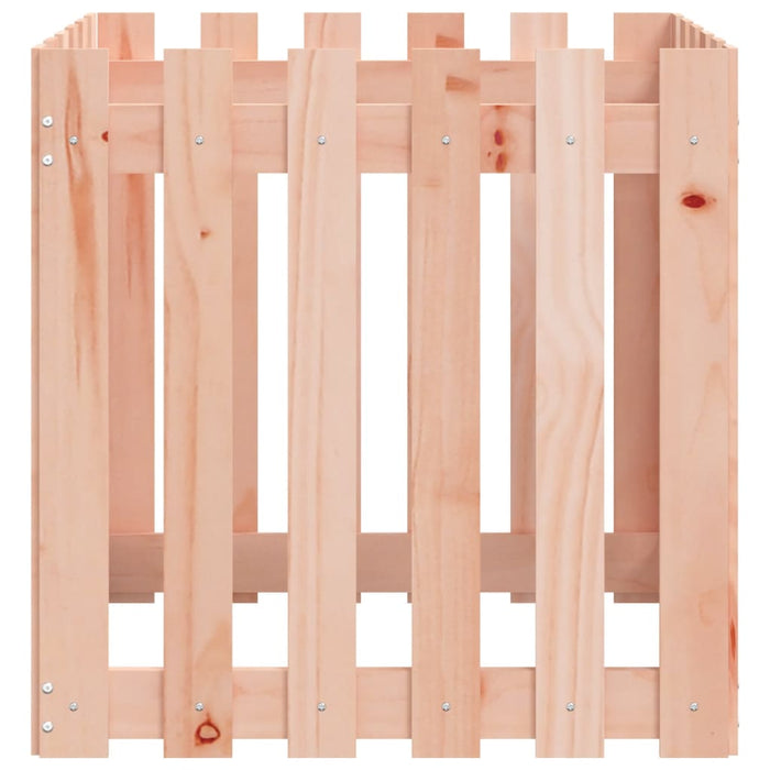 Fioriera Giardino Design Recinzione-Vaso da Esterno-Contenitore per Piante 60x60x60cm Massello Douglas