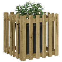 Fioriera Giardino a Recinzione 60x60x60 cm in Pino Impregnato 832461