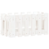 Fioriera Giardino a Recinzione Bianco 60x30x30 cm Massello Pinocod mxl 83686