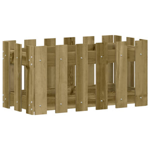 Fioriera Giardino a Recinzione 60x30x30 cm in Pino Impregnato 832471