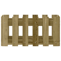 Fioriera Giardino a Recinzione 60x30x30 cm in Pino Impregnato 832471