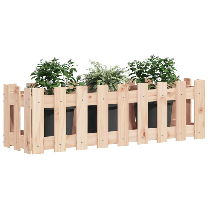 Fioriera Rialzata Giardino a Recinzione 100x30x30 cm Legno Pino 832472