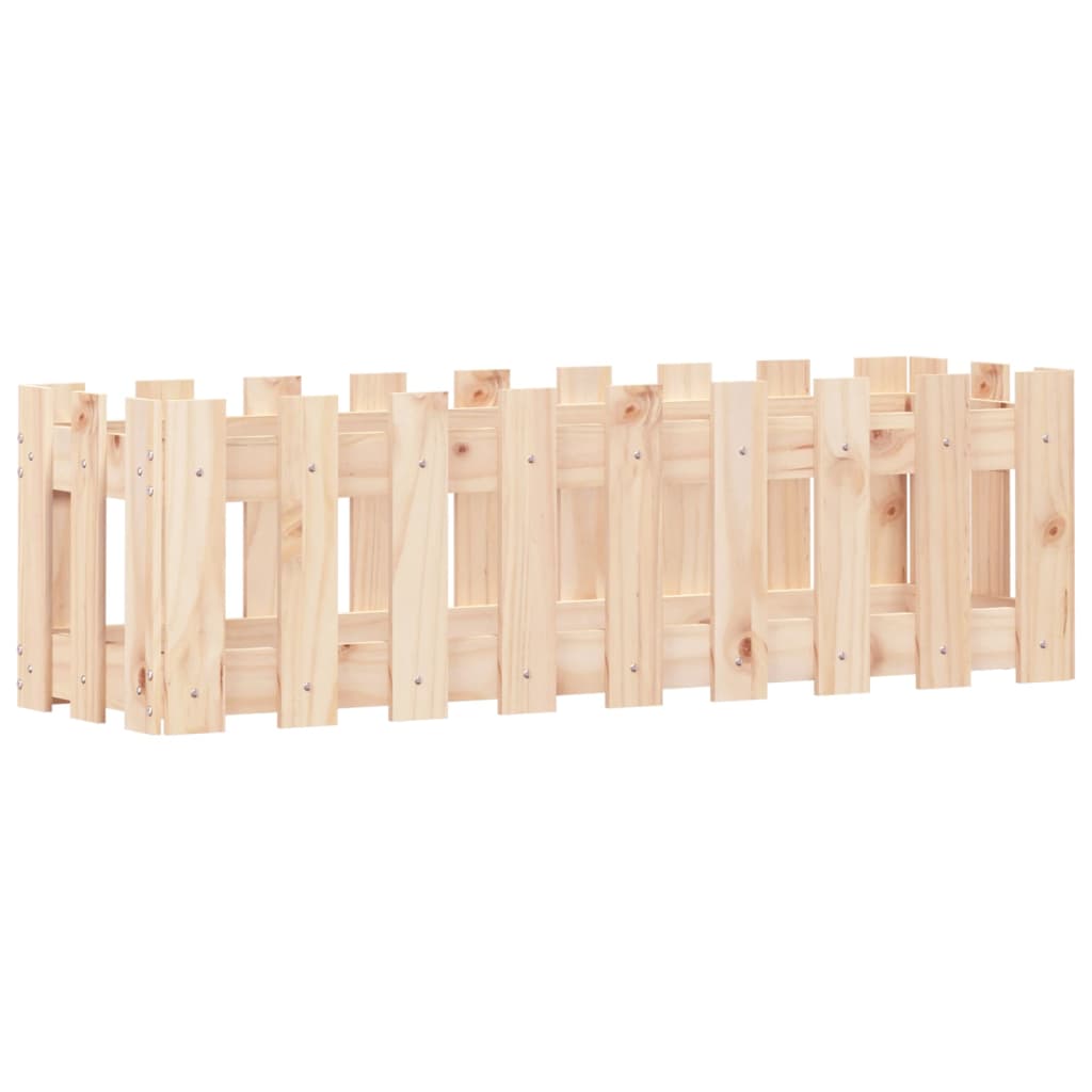 Vassoio per fioriera aiuola rialzata piante fiori terrazza giardino recinzione giardino design 100 x 30 x 30 cm pino massiccio marrone 02_0039786