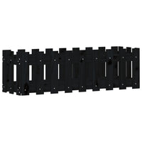 Fioriera Giardino a Recinzione Nera 100x30x30cm Massello Pinocod mxl 107617