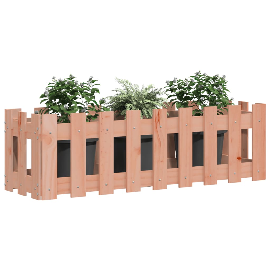 Fioriera Rialzata Giardino Recinzione-Vaso da giardino 100x30x30cm Legno Douglas