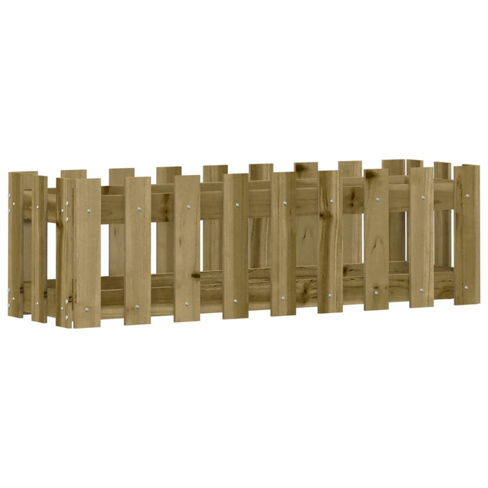 Fioriera da Giardino Recinzione 100x30x30 cm in Pino Impregnato 832476