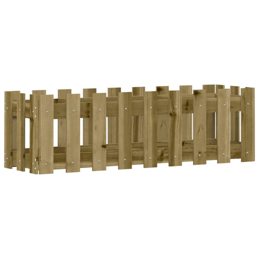 Fioriera da Giardino-Vaso da Esterno-Contenitore per Piante Recinzione 100x30x30 cm in Pino Impregnato