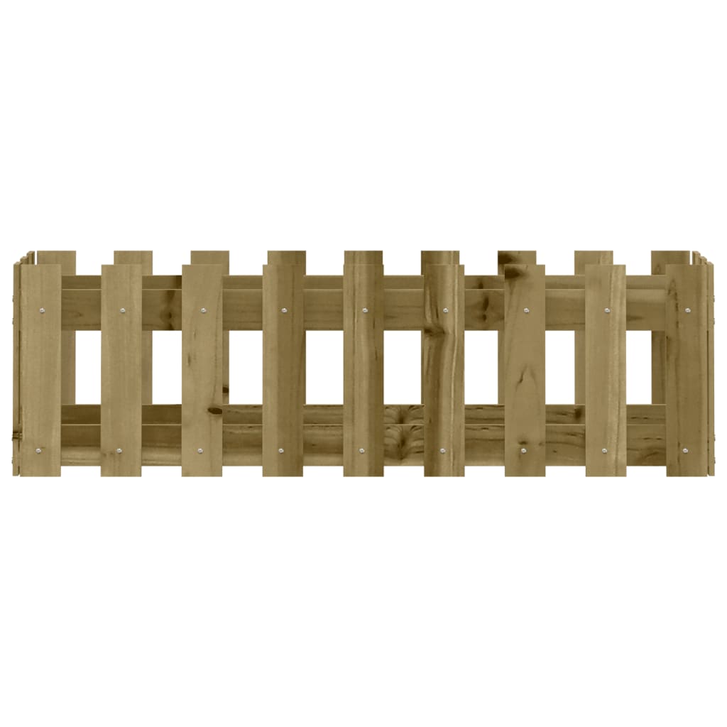 Fioriera da Giardino Recinzione 100x30x30 cm in Pino Impregnato 832476