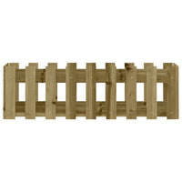 Fioriera da Giardino Recinzione 100x30x30 cm in Pino Impregnato 832476