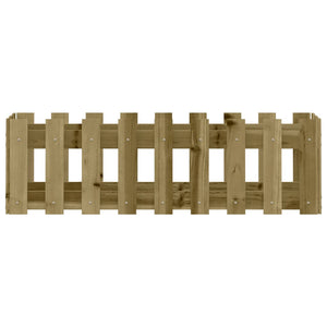 Fioriera da Giardino Recinzione 100x30x30 cm in Pino Impregnato 832476