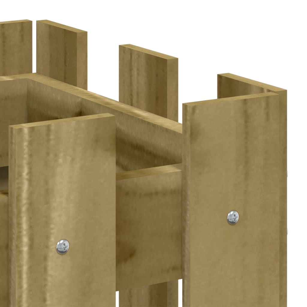 Fioriera da Giardino Recinzione 100x30x30 cm in Pino Impregnato 832476