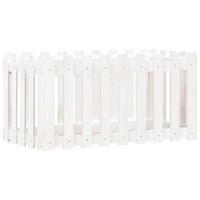 Fioriera Giardino a Recinzione Bianca 100x50x50cm Massello Pinocod mxl 131600