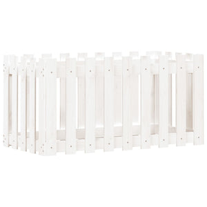Fioriera Giardino a Recinzione Bianca 100x50x50cm Massello Pinocod mxl 131600