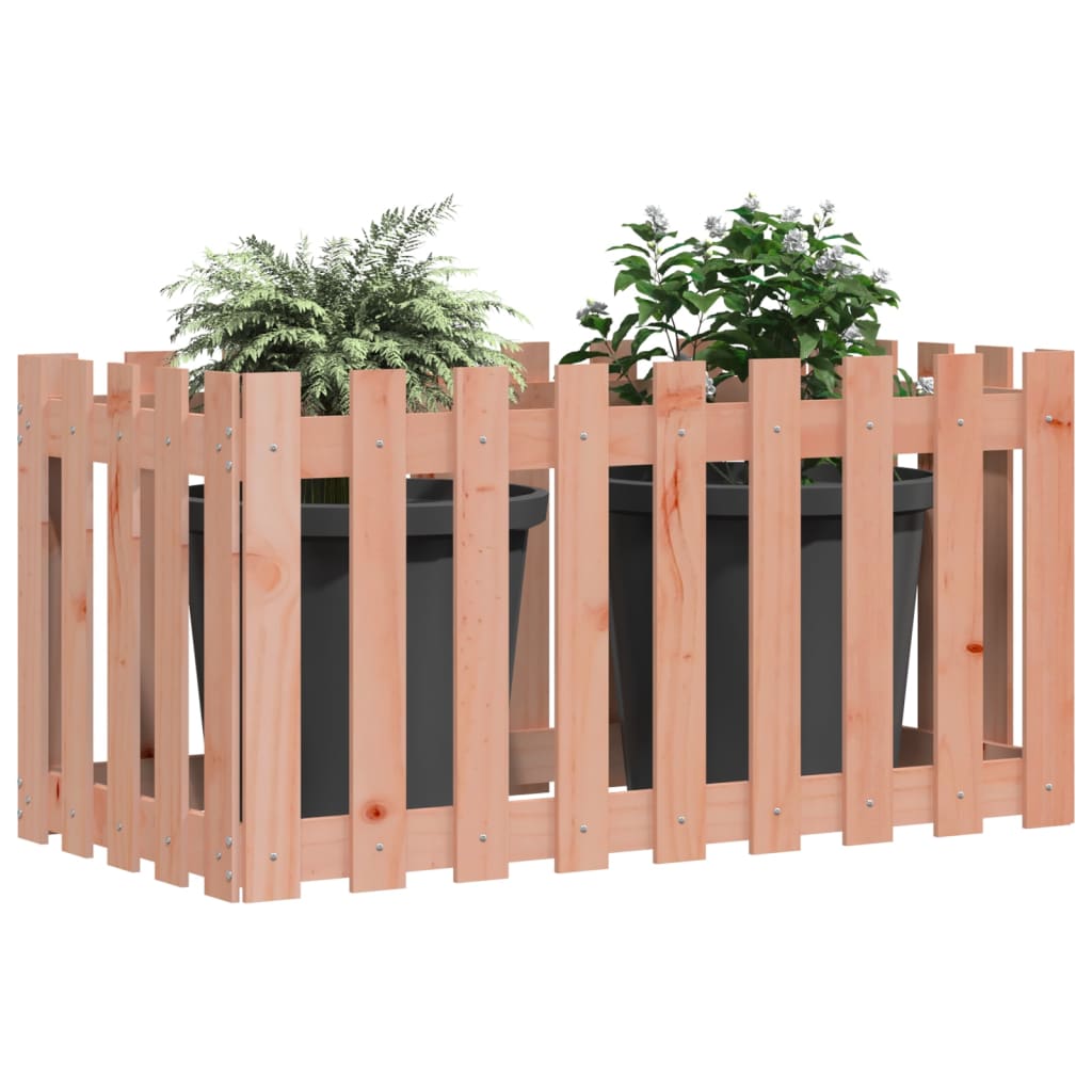 Fioriera Rialzata Giardino-Vaso da Esterno-Supporto per Vaso Recinzione 100x50x50cm Legno Douglas