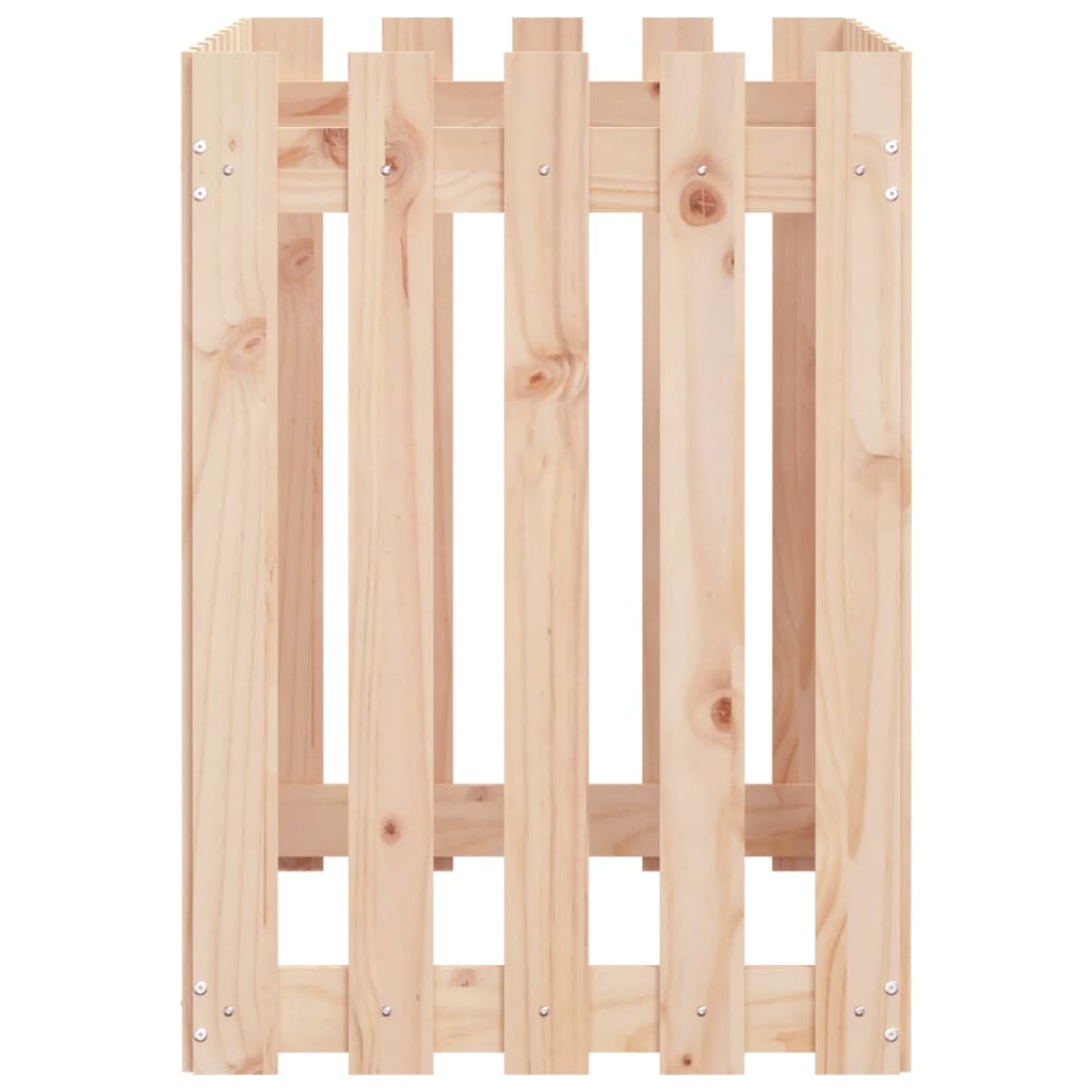 Fioriera Rialzata da Giardino-Vaso da Esterno-Fioriera Elevata a Recinzione 100x50x50 cm in Pino
