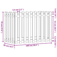 Vassoio per fioriera aiuola rialzata piante fiori terrazza giardino recinzione giardino design 100 x 50 x 70 cm pino massiccio marrone 02_0039792