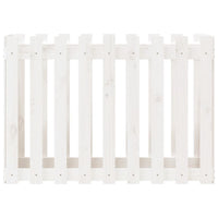 Vassoio per fioriera aiuola rialzata piante fiori terrazza giardino recinzione giardino design 100 x 50 x 70 cm pino massiccio bianco 02_0039793