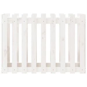 Vassoio per fioriera aiuola rialzata piante fiori terrazza giardino recinzione giardino design 100 x 50 x 70 cm pino massiccio bianco 02_0039793