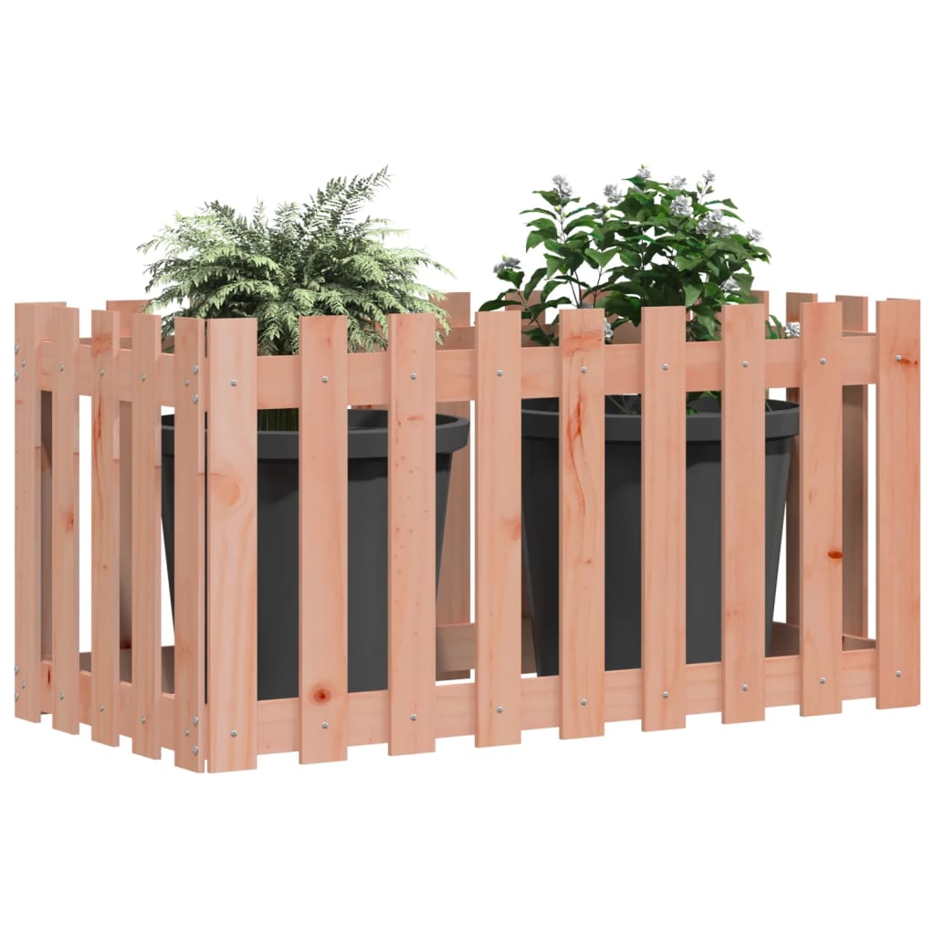 Fioriera Rialzata Giardino-Vaso da Esterno-Supporto per Vaso Recinzione 100x50x70cm Legno Douglas