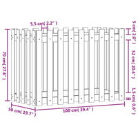 Fioriera Rialzata Giardino-Vaso da Esterno-Supporto per Vaso Recinzione 100x50x70cm Legno Douglas