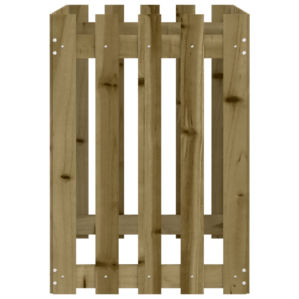 Fioriera da Giardino-Vaso da Esterno-Contenitore per Piante Recinzione 100x50x70 cm in Pino Impregnato