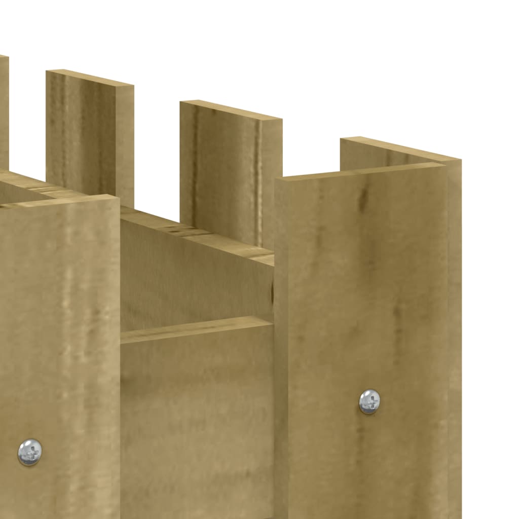 Fioriera da Giardino-Vaso da Esterno-Contenitore per Piante Recinzione 100x50x70 cm in Pino Impregnato