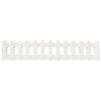 Fioriera Giardino a Recinzione Bianca 150x30x30cm Massello Pino 832488