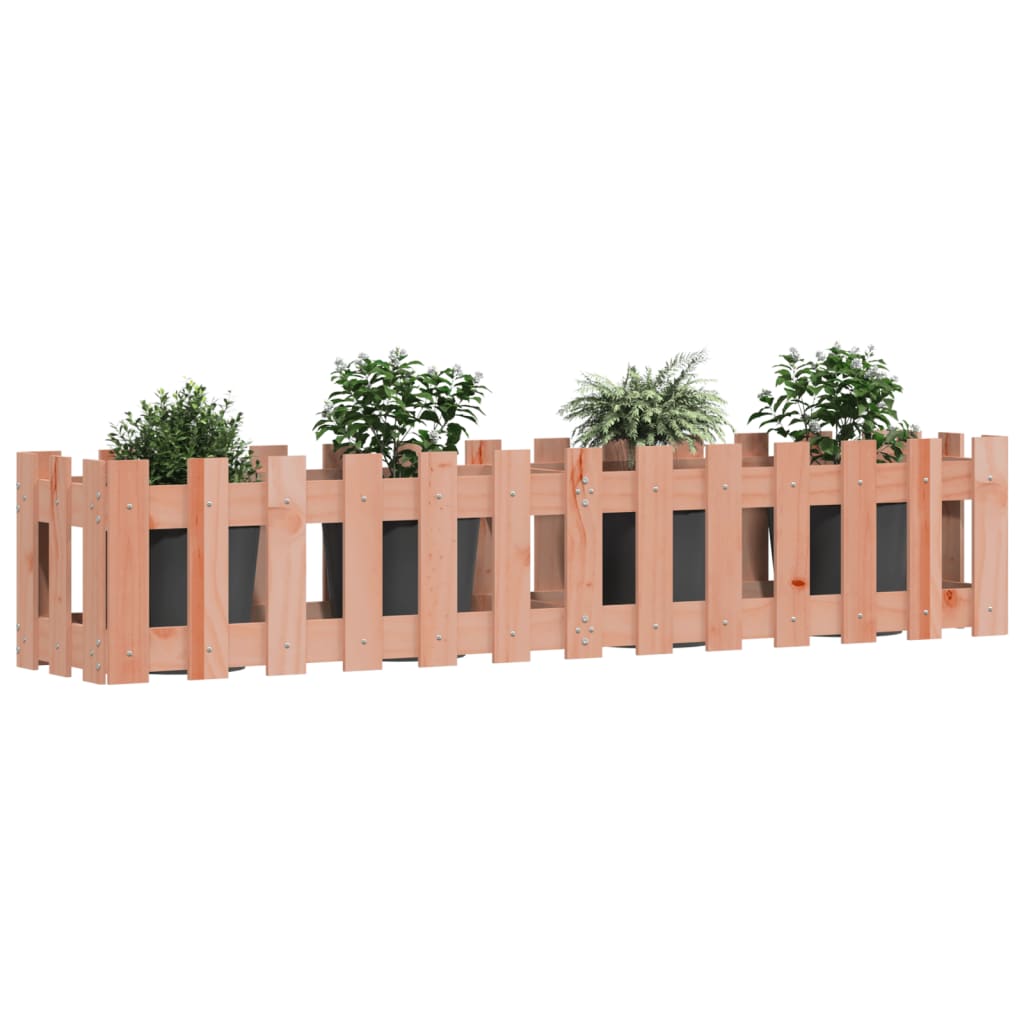 Fioriera Rialzata Giardino-Vaso da Esterno-Supporto per Vaso Recinzione 150x30x30cm Legno Douglas