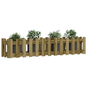 Fioriera da Giardino Recinzione 150x30x30cm Pino Impregnato 832491