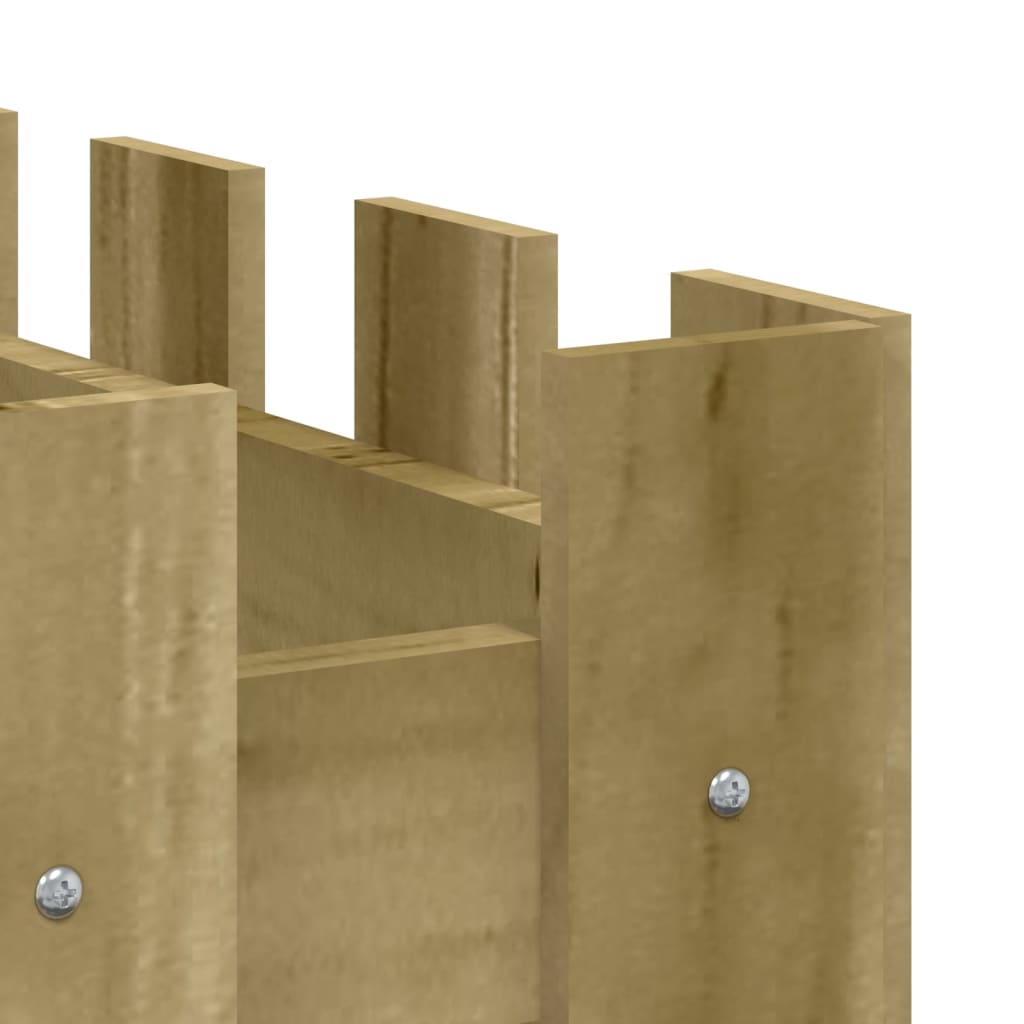 Fioriera da Giardino-Vaso da Esterno-Contenitore per Piante Recinzione 150x30x30cm Pino Impregnato