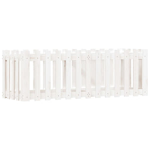 Vassoio per fioriera aiuola rialzata piante fiori terrazza giardino recinzione giardino design 150 x 50 x 50 cm pino massiccio bianco 02_0039798