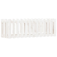 Vassoio per fioriera aiuola rialzata piante fiori terrazza giardino recinzione giardino design 150 x 50 x 50 cm pino massiccio bianco 02_0039798