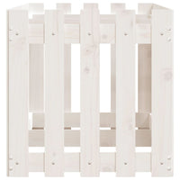 Vassoio per fioriera aiuola rialzata piante fiori terrazza giardino recinzione giardino design 150 x 50 x 50 cm pino massiccio bianco 02_0039798