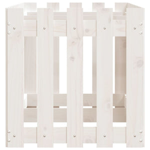 Vassoio per fioriera aiuola rialzata piante fiori terrazza giardino recinzione giardino design 150 x 50 x 50 cm pino massiccio bianco 02_0039798