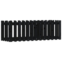 Fioriera Giardino a Recinzione Nera 150x50x50cm Massello Pino 832494