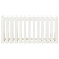 Vassoio per fioriera aiuola rialzata piante fiori terrazza giardino recinzione giardino design 150 x 50 x 70 cm pino massiccio bianco 02_0039801
