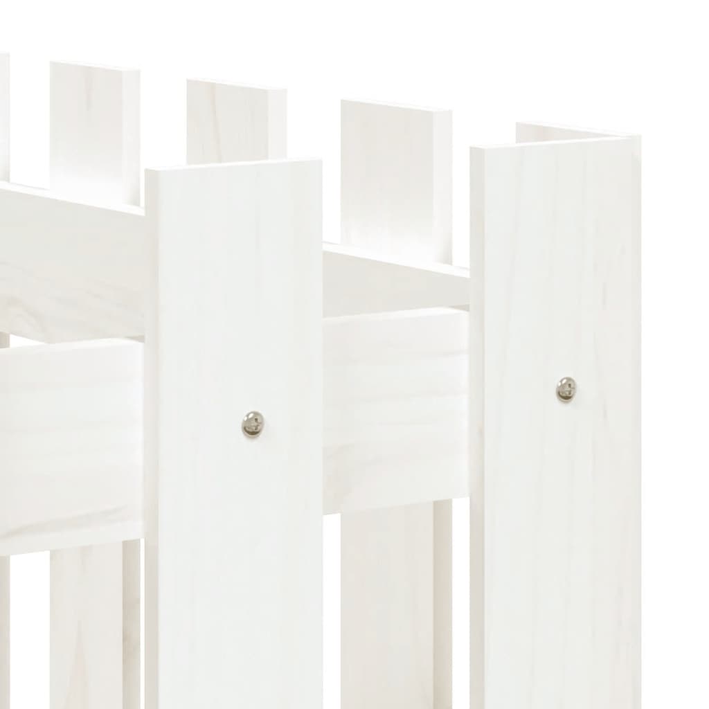 Vassoio per fioriera aiuola rialzata piante fiori terrazza giardino recinzione giardino design 150 x 50 x 70 cm pino massiccio bianco 02_0039801