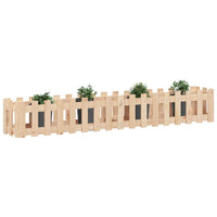 Fioriera Rialzata Giardino a Recinzione 200x30x30cm Legno Pino 832502
