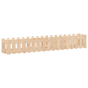 Fioriera Rialzata Giardino a Recinzione 200x30x30cm Legno Pino 832502