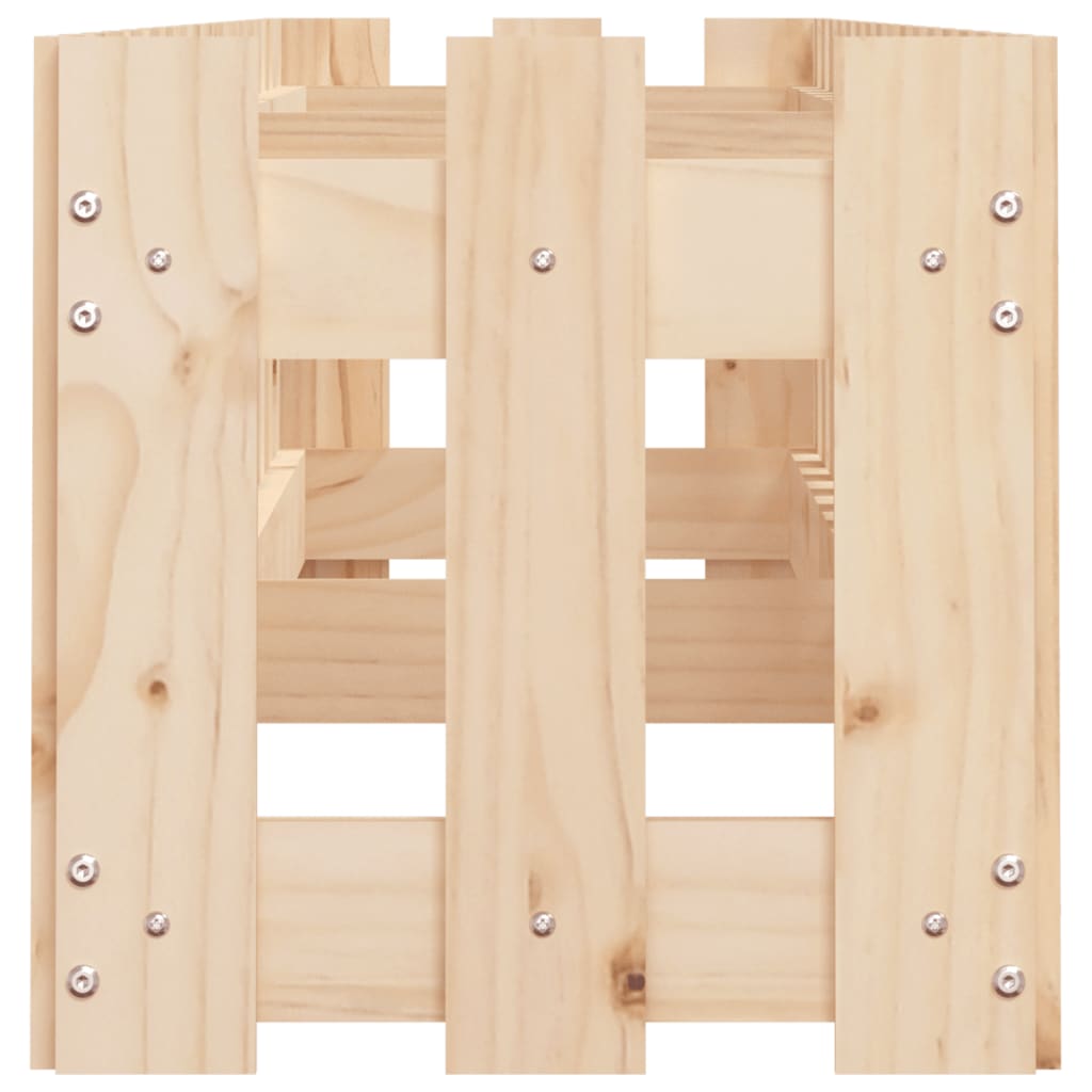 Vassoio per fioriera aiuola rialzata piante fiori terrazza giardino recinzione giardino design 200 x 30 x 30 cm pino massiccio marrone 02_0039804