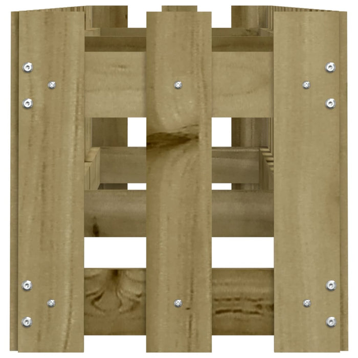 Fioriera da Giardino-Vaso da Esterno-Contenitore per Piante Recinzione 200x30x30cm in Pino Impregnato