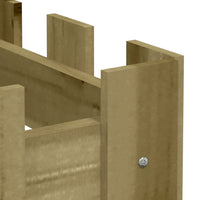 Fioriera da Giardino-Vaso da Esterno-Contenitore per Piante Recinzione 200x30x30cm in Pino Impregnato