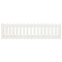 Vassoio per fioriera aiuola rialzata piante fiori terrazza giardino recinzione giardino design 200 x 50 x 50 cm pino massiccio bianco 02_0039806